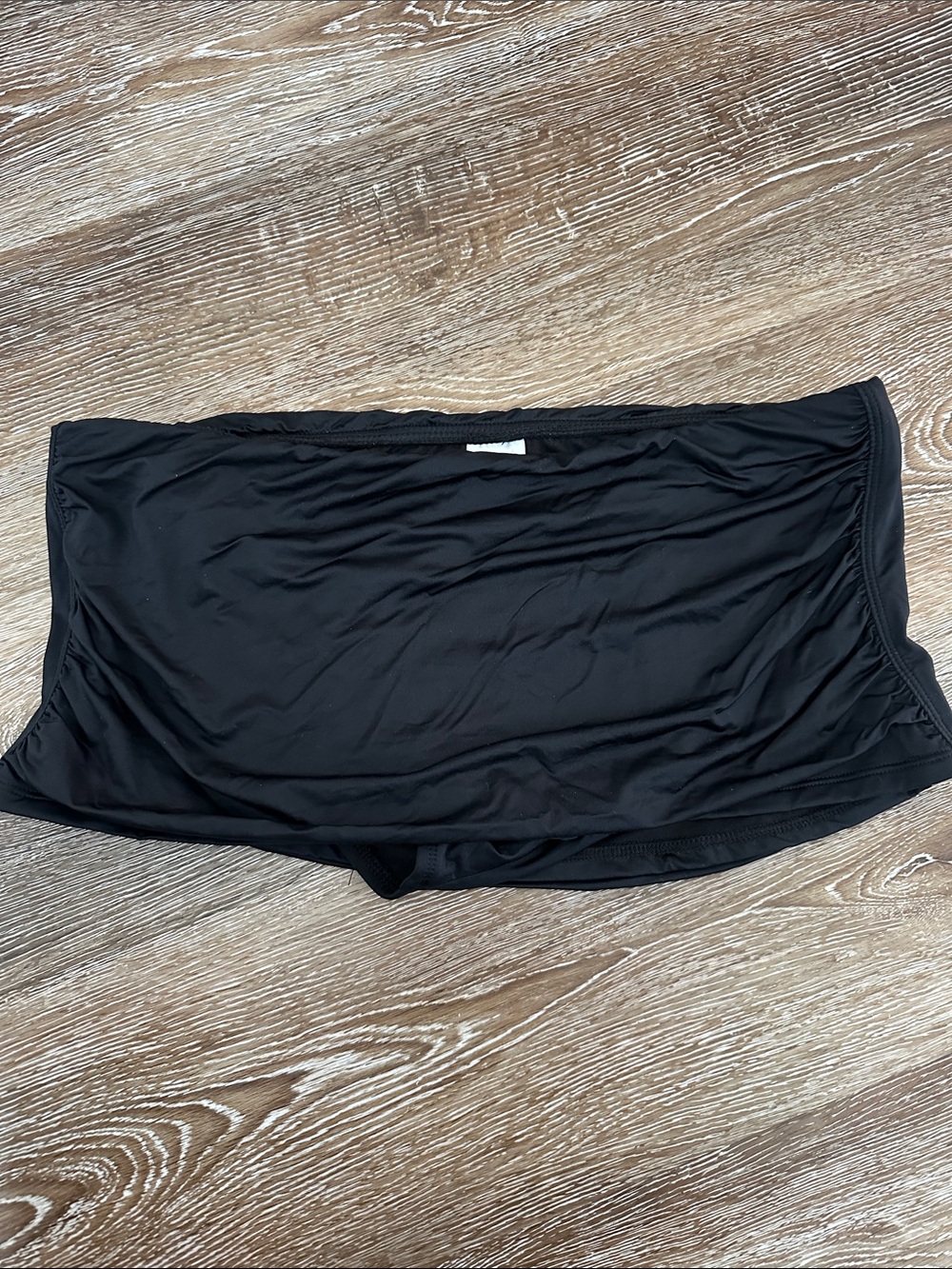 Black Ruched Swim Skirt